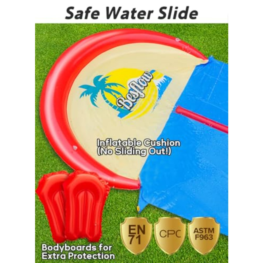 สไลเดอร์น้ำกลางแจ้งสำหรับเด็กแ - Kids Outdoor Water Slide บทวิจารณ์และราคา
